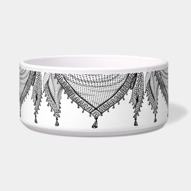 Comedero Keffiyeh palestino Scarf tejido tradicional (Frente)