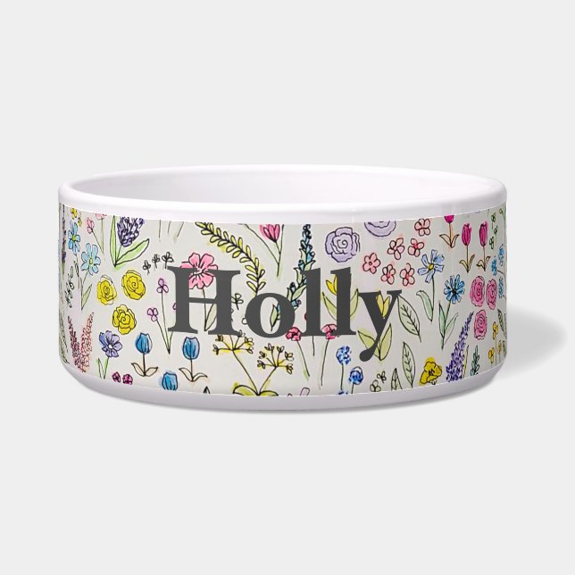 Comedero Keychain de la muñeca floral (Frente)