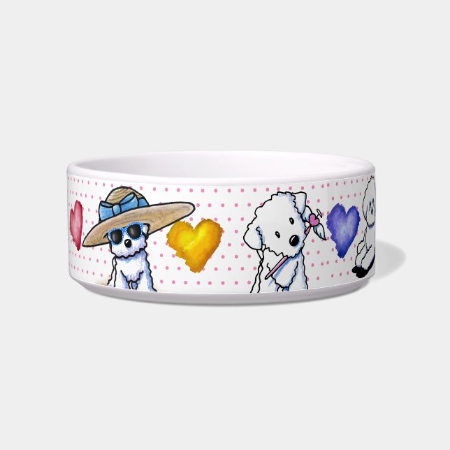 Comedero KiniArt Bichon Frise Bowl (Izquierda)
