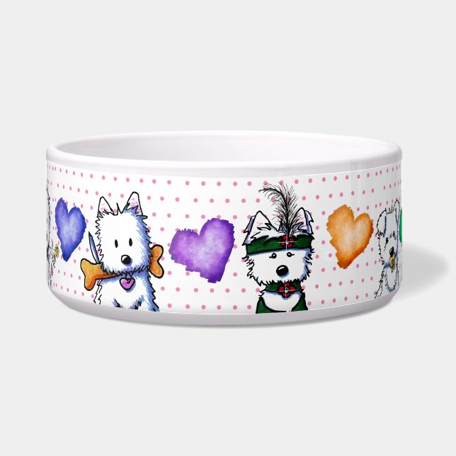 Comedero KiniArt Westie Puppy Love Pet Bowl (Frente)