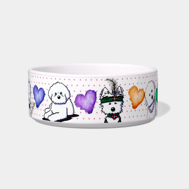 Comedero KiniArt Westie y Bichon Bowl (Frente)