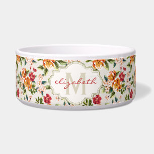 Comedero La acuarela elegante del vintage florece con