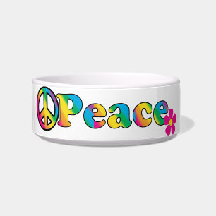 Comedero La paz y el Hippie brillante de los colores 60s de
