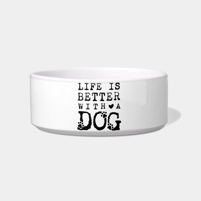 Comedero La vida es mejor con un perro (Frente)