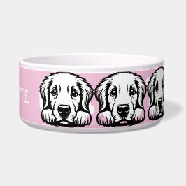 Comedero Labrador curioso Personalizar tema rosa