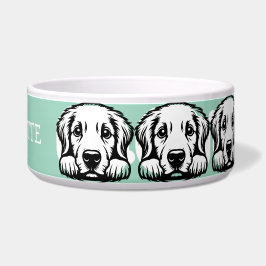 Comedero Labrador curioso Personalizar tema verde
