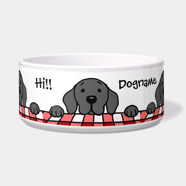 Comedero Labrador negro que le mira cocina (Frente)