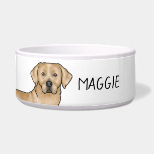 Comedero Labrador Retriever Amarillo Perro Lab Cute Nombre