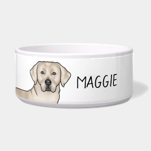 Comedero Labrador Retriever Crema Perro Lab Cute Nombre Per