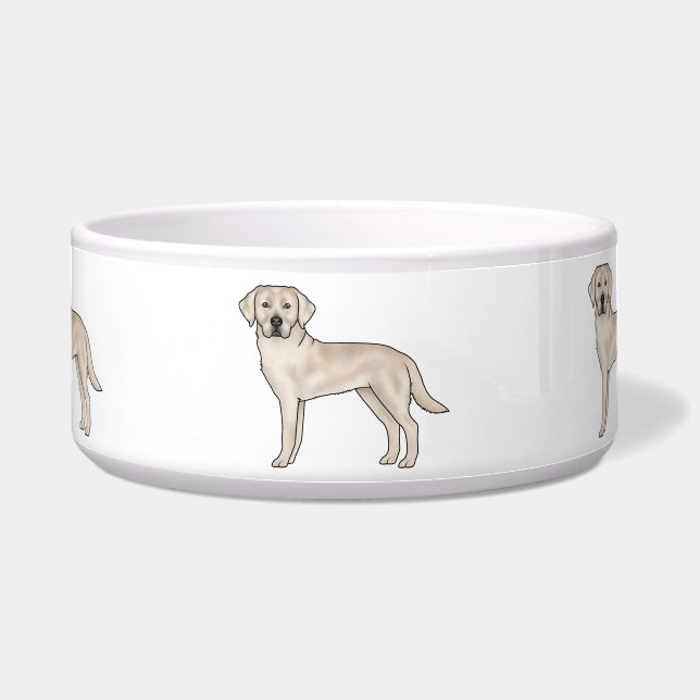 Comedero Labrador Retriever de Crema Inglés Perros de Lab C (Frente)