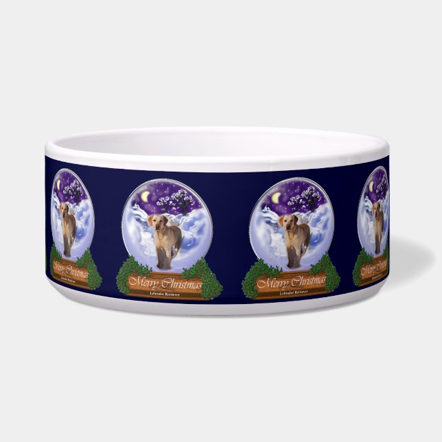 Comedero Labrador Retriever Navidad (Frente)