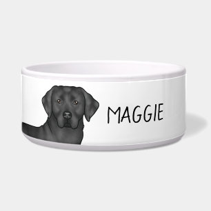 Comedero Labrador Retriever Negro Perro Lab Cute Nombre Per