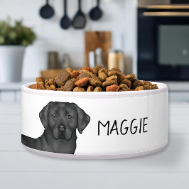 Comedero Labrador Retriever Negro Perro Lab Cute Nombre Per