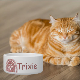 Comedero Lactancia en monograma de arcoiris rosado Mascota