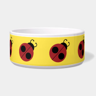 Comedero Ladybug 60s retro fresco amarillo