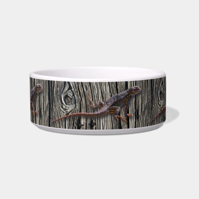 COMEDERO LAGARTO EN LA MADERA (Frente)