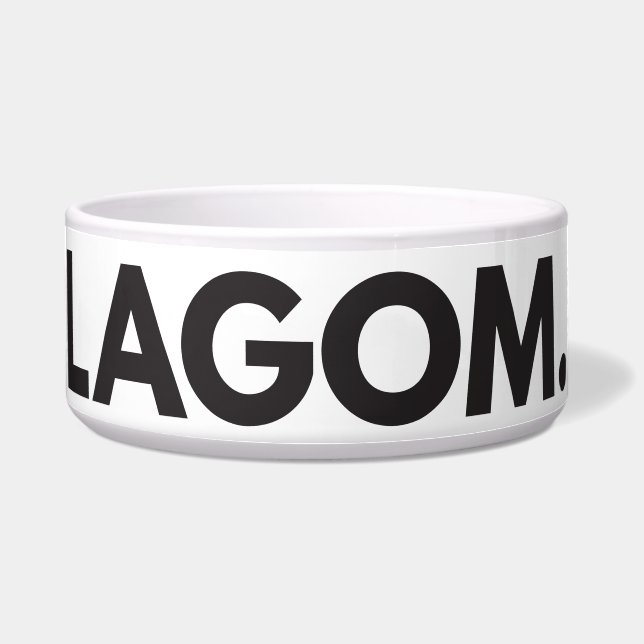 Comedero LAGOM Negrita Negra y Blanco (Frente)