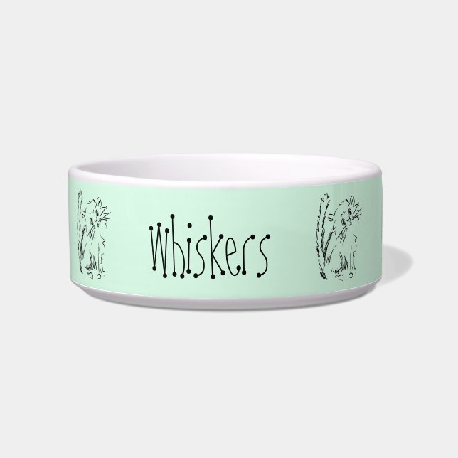 Comedero Lápiz de gato gatito y dibujo de tinta para person (Frente)