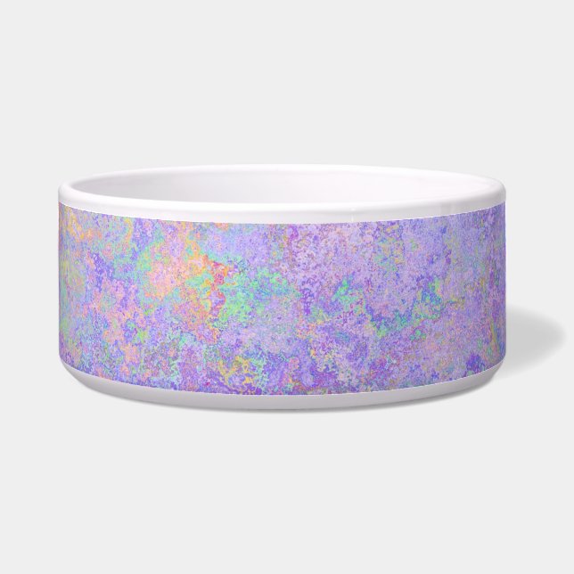 Comedero Lavanda psicodélica Púrpura Neon Pastel Resumen (Frente)