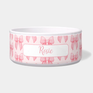 Comedero Lazo Rosa con Letra Personalizada