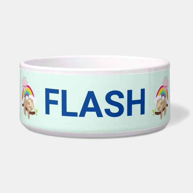 Comedero Lazy Slote lindo con sol y arcoiris (Frente)