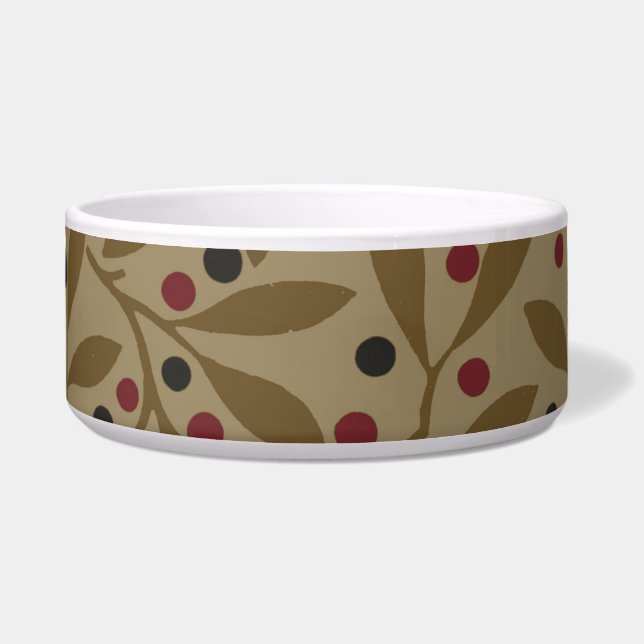 Comedero Leaf Berry Classic Colored Bonito Pattern Art (Frente)