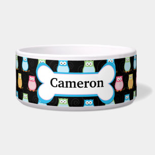 Comedero Lechuzas de moda Mascota personalizada Tazón de co