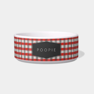Comedero Leñador Moderno Cuadro Rojo Personalizado