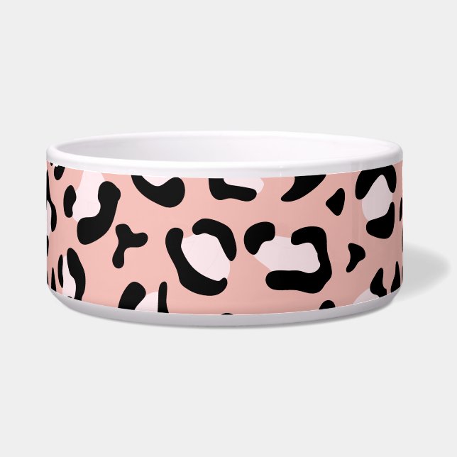 Comedero Leopard Print, Leopard Spots, Pink Leopard (Frente)