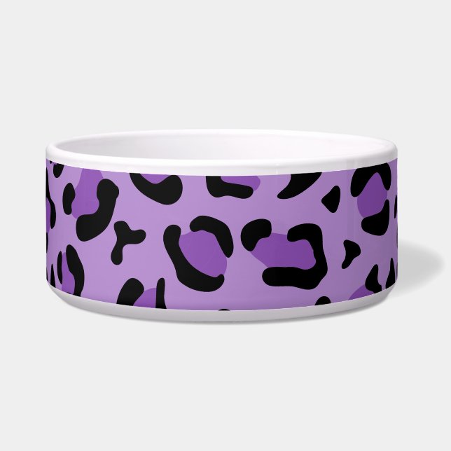 Comedero Leopard Print, Leopard Spots, Purple Leopard (Frente)