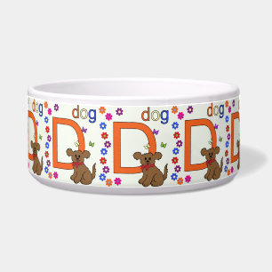 Comedero Letra perro D Pet Bowl