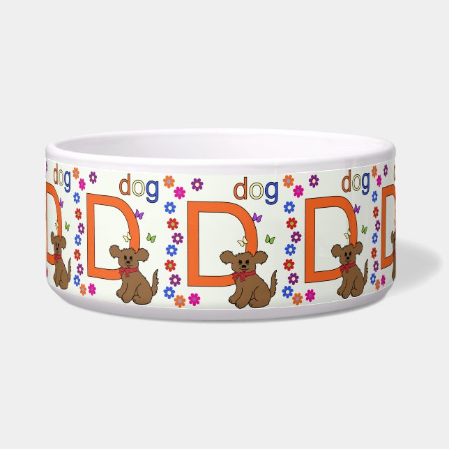 Comedero Letra perro D Pet Bowl (Frente)