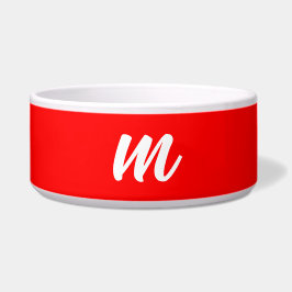 Comedero Letra roja blanca caligráfica monográfica carta in