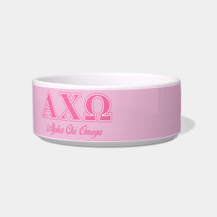 Comedero Letras rosadas de Omega de la ji de Alphi