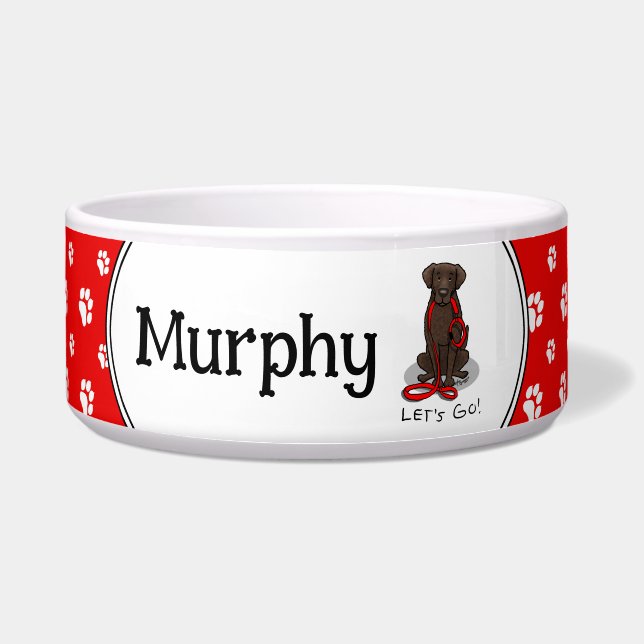 Comedero Let's Go! Walk Curly-Coated Retriever Dog (liver) (Frente)