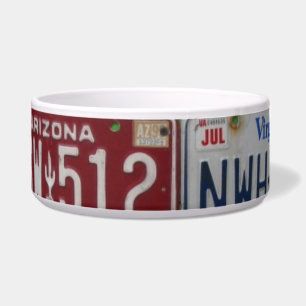 Comedero Licencia Plates Pet Bowl