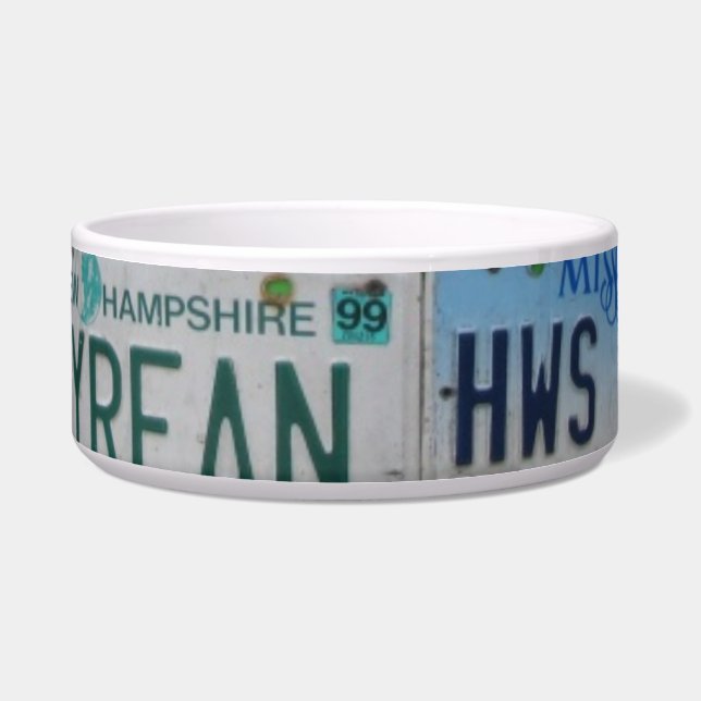 Comedero Licencia Plates Pet Bowl (Frente)