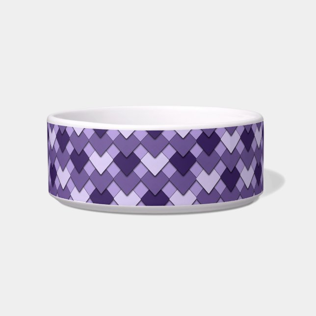 Comedero Lilac Purple Square and Diamond Harlequin Pattern (Frente)