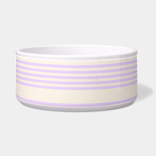 Comedero Lilac púrpura y beige cinco rayas patrón