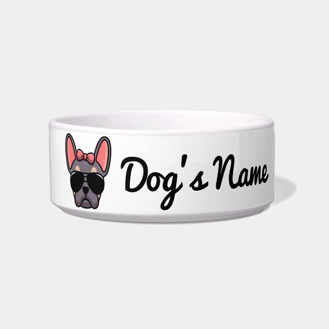 Comedero Lilac Tan Bulldog francés Bowl (Frente)