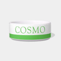 Lime Green Mascota personalizado Nombre Comida par