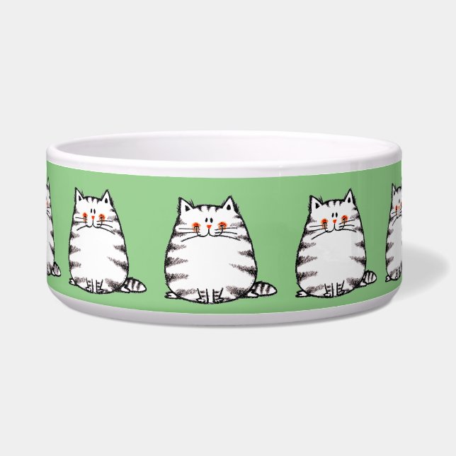 Comedero lindo gato gordo (Frente)