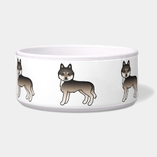 Comedero Lobo oscuro gris Husky siberiano Perros de dibujos