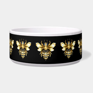 Comedero Logotipo de Relieve metalizado dorado falso poligo