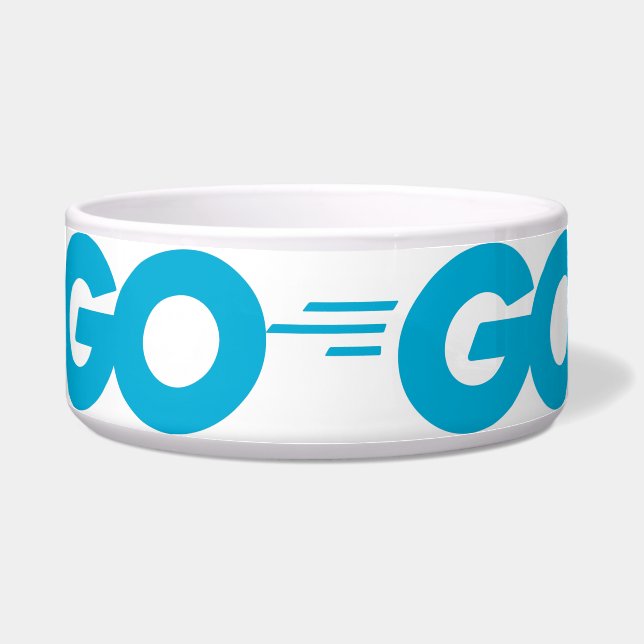 Comedero Logotipo Golang (Lenguaje de programación Go) (Frente)