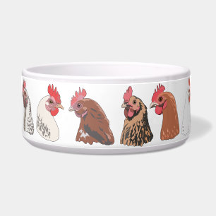 Comedero Los Afortunados Cluckers de Pollos Grandes Imprime