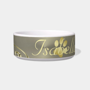 Comedero Lujoso metal dorado decorativo sobre oro y plata