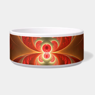 Comedero Luminoso abstracto moderno naranja rojo Fractal
