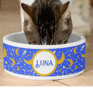 Comedero Luna de luna amarilla disparando cohetes espaciale