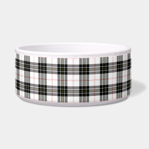 Comedero MacPherson tartan blanco negro plaid